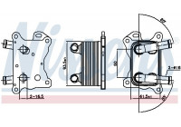 Oil Cooler, engine oil 90881 Nissens