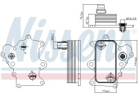 Oil Cooler, engine oil 90885 Nissens