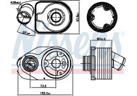 Oil Cooler, engine oil 90888 Nissens