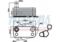 Oil Cooler, engine oil 90890 Nissens