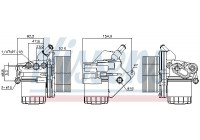 Oil Cooler, engine oil 90893 Nissens