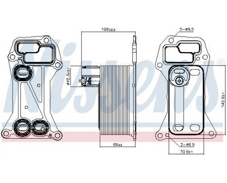 Oil Cooler, engine oil 90901 Nissens