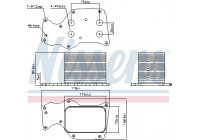Oil Cooler, engine oil 90906 Nissens