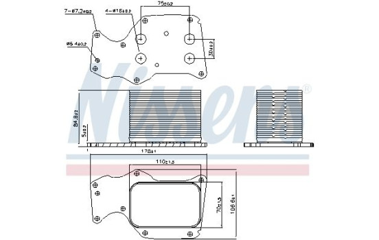 Oil Cooler, engine oil 90906 Nissens