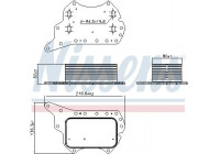 Oil Cooler, engine oil 90920 Nissens