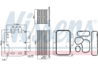 Oil Cooler, engine oil 90922 Nissens