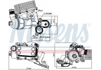 Oil Cooler, engine oil 90924 Nissens