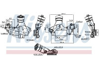 Oil Cooler, engine oil 90931 Nissens