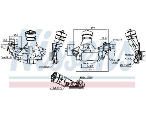 Oil Cooler, engine oil 90931 Nissens