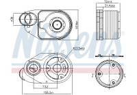 Oil Cooler, engine oil 90932 Nissens