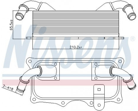 Oil Cooler, engine oil 90937 Nissens