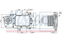 Oil Cooler, engine oil 90945 Nissens
