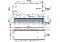 Oil Cooler, engine oil 90947 Nissens