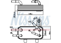 Oil Cooler, engine oil 90951 Nissens