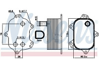 Oil Cooler, engine oil 90960 Nissens