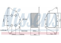 Oil Cooler, engine oil 90962 Nissens