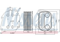 Oil Cooler, engine oil 90963 Nissens