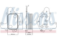 Oil Cooler, engine oil 90968 Nissens