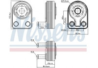 Oil Cooler, engine oil 90971 Nissens