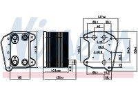 Oil Cooler, engine oil 90974 Nissens