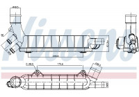 Oil Cooler, engine oil 90976 Nissens