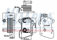 Oil Cooler, engine oil 90977 Nissens