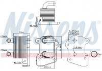 Oil Cooler, engine oil 90978 Nissens