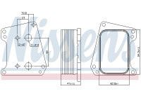 Oil Cooler, engine oil 90983 Nissens