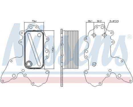 Oil Cooler, engine oil 90984 Nissens