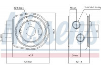 Oil Cooler, engine oil 90986 Nissens