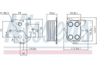 Oil Cooler, engine oil 90990 Nissens