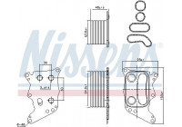Oil Cooler, engine oil 90991 Nissens