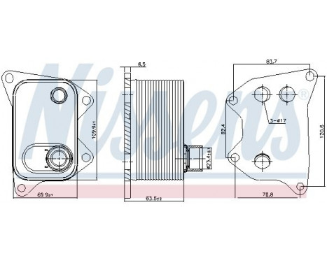 Oil Cooler, engine oil 90994 Nissens