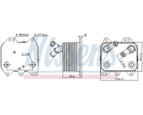 Oil Cooler, engine oil 90995 Nissens