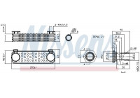 Oil Cooler, engine oil 90997 Nissens