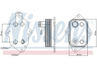 Oil Cooler, engine oil 91103 Nissens