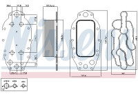 Oil Cooler, engine oil 91121 Nissens