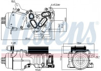 Oil Cooler, engine oil 91124 Nissens