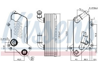 Oil Cooler, engine oil 91126 Nissens