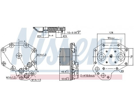 Oil Cooler, engine oil 91140 Nissens, Image 5