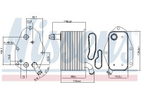 Oil Cooler, engine oil 91159 Nissens