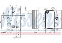 Oil Cooler, engine oil 91165 Nissens