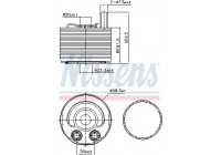 Oil Cooler, engine oil 91177 Nissens
