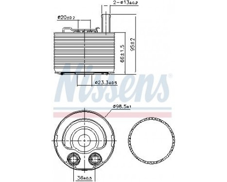 Oil Cooler, engine oil 91177 Nissens