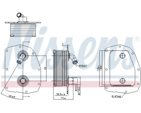 Oil Cooler, engine oil 91179 Nissens