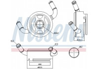 Oil Cooler, engine oil 91191 Nissens
