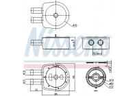 Oil Cooler, engine oil 91203 Nissens