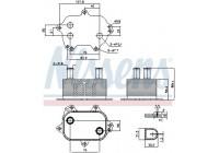 Oil Cooler, engine oil 91205 Nissens