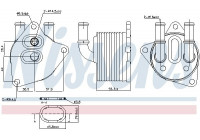 Oil Cooler, engine oil 91223 Nissens
