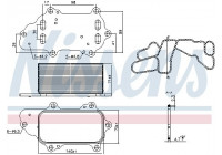 Oil Cooler, engine oil 91225 Nissens